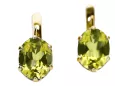 8K žlté zlato 333 Yellow Peridot náušnice vec003x-yp Russian Soviet USSR Vintage Jewlery Art Deco style